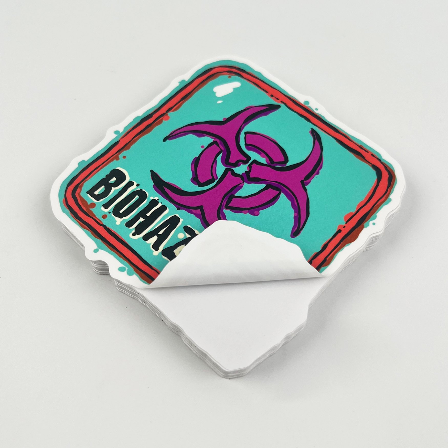 Printing UV Resist Vinyl Waterproof Durable Sticker PVC Weatherproof Self-Adhesive Die Cut Logo Custom Logo Label Stickers