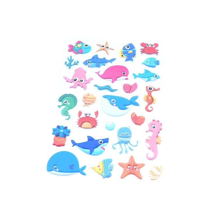 Low price on 3D kawaii cartoon puffy sticker,Retail packing puffy 3d sticker,Custom English Alphabet Puffy Sticker Set