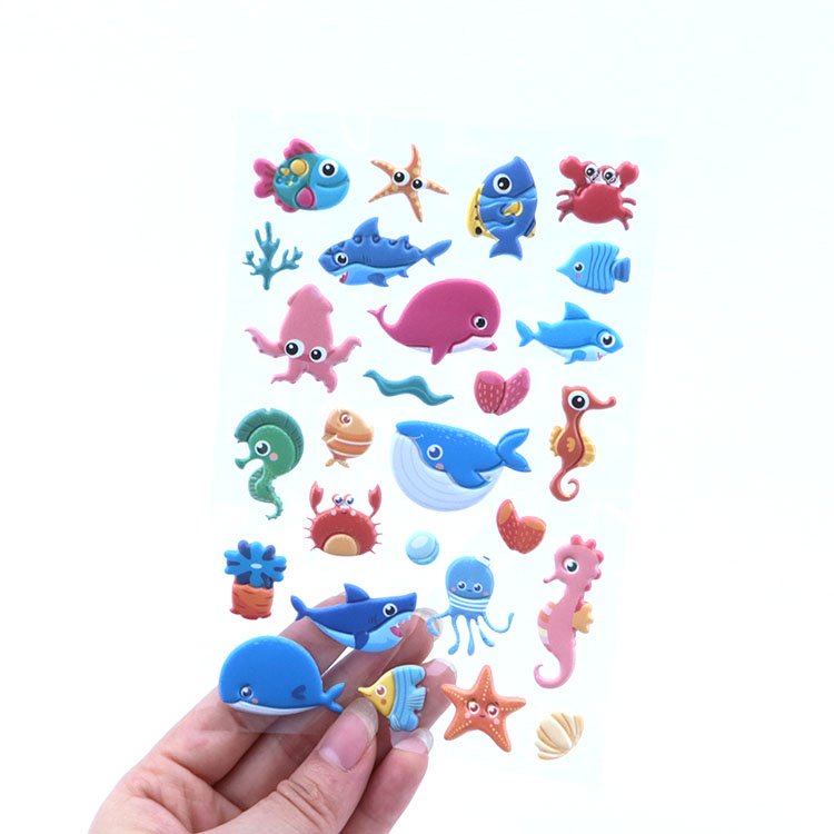 Low price on 3D kawaii cartoon puffy sticker,Retail packing puffy 3d sticker,Custom English Alphabet Puffy Sticker Set