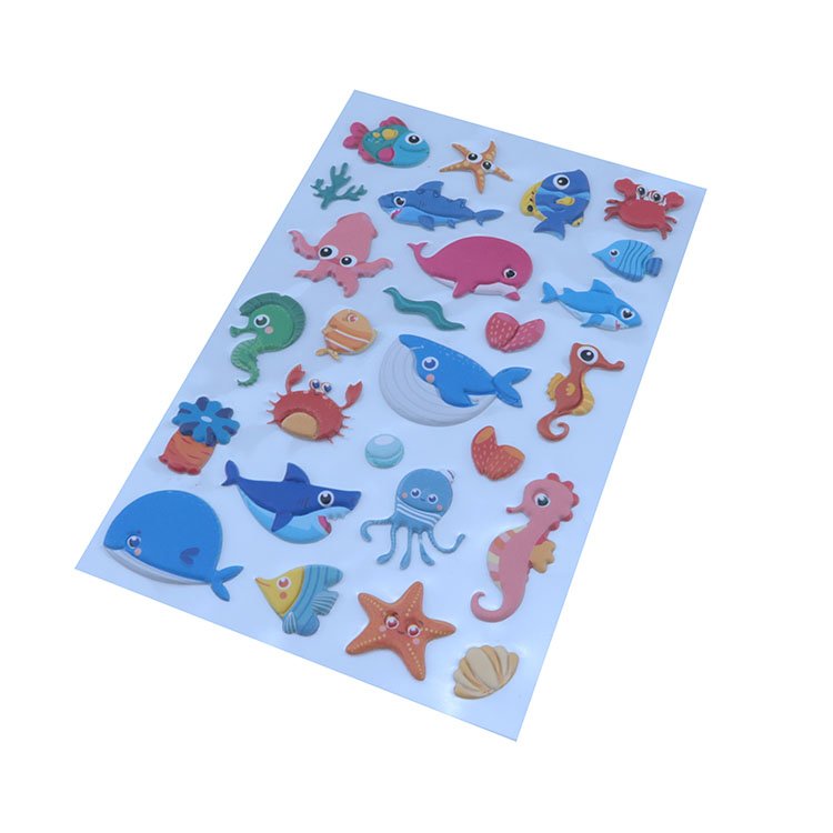 Low price on 3D kawaii cartoon puffy sticker,Retail packing puffy 3d sticker,Custom English Alphabet Puffy Sticker Set