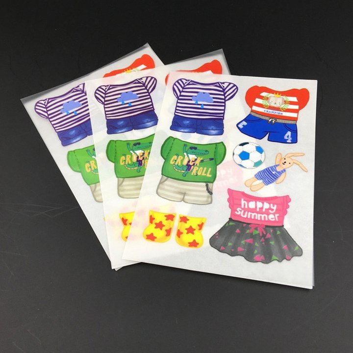 Custom design fashion rub on transfer sticker for kids Wholesale eco friendly rub on stickers sheet