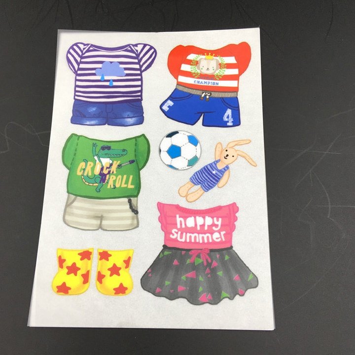 Custom design fashion rub on transfer sticker for kids Wholesale eco friendly rub on stickers sheet