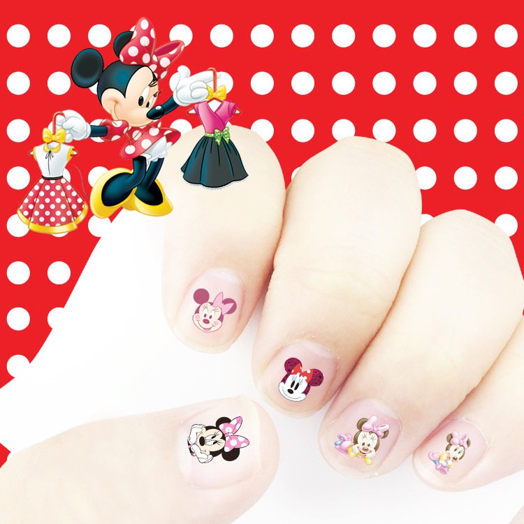 Free Sample Frozen Princess Minnie Mermaid Cartoon Girl Nail Stickers For Children