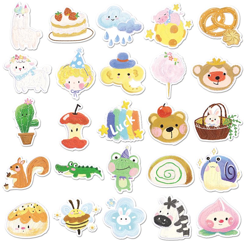 50pcs Hot Sale Cartoon Graffiti Waterproof Custom Sticker Vinyl Original Oil Painting Cartoon Stickers