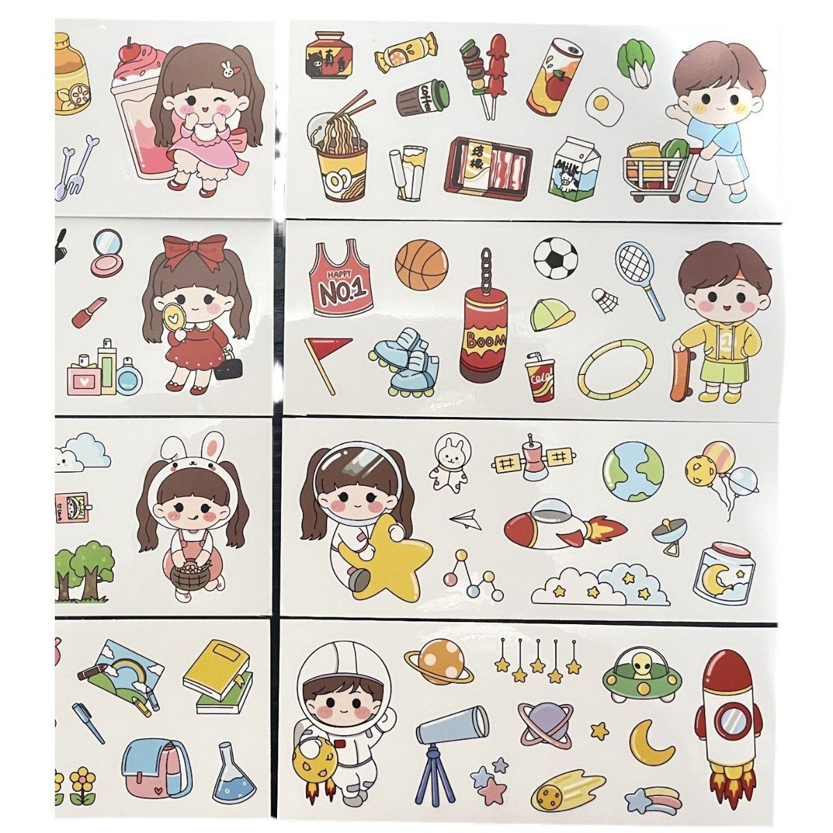 Fashion Cup Sticker Cute Cartoon Sticky Paper Waterproof DIYHand Account Sticker Thermos Cup Sticker