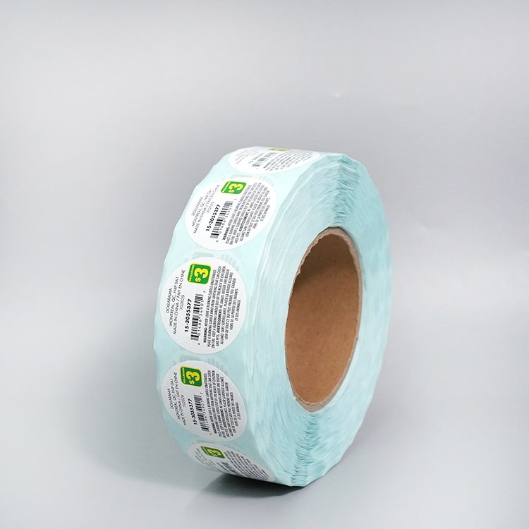 Custom Logo Circle Packaging Sticker Sheets Die Cut Printing Vinyl Waterproof Resistant Food Round Sealing Label Sticker Roll