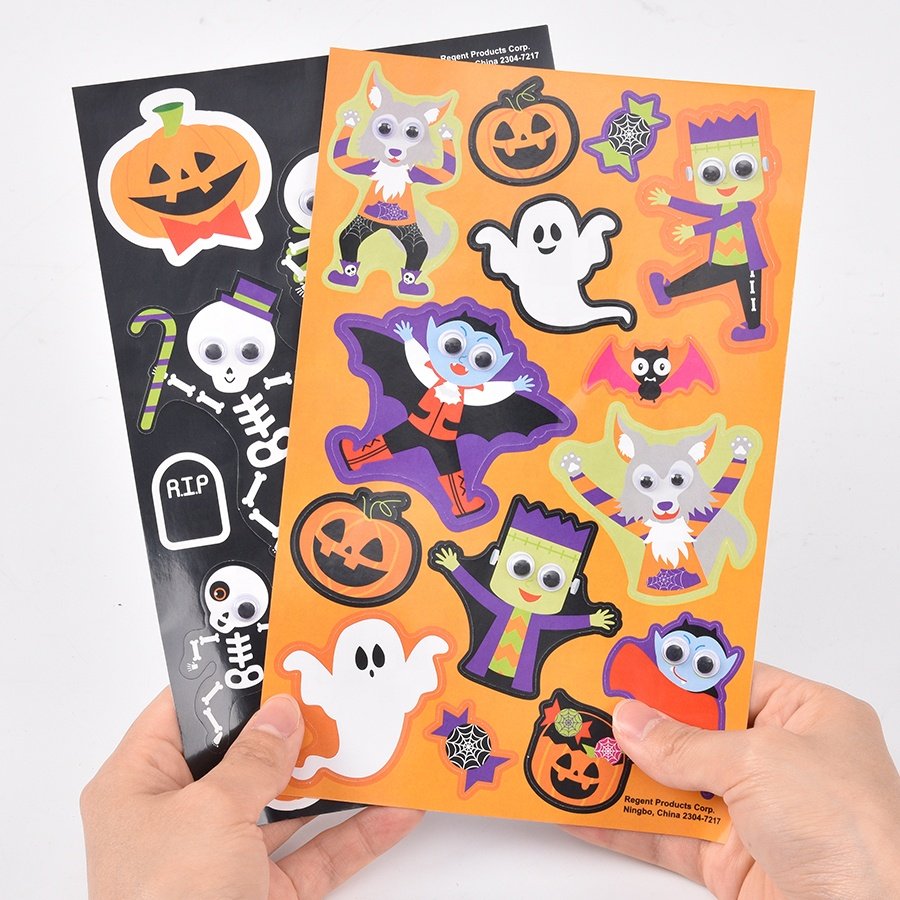 Custom Printing Vinyl Stickers Cartoon Stickers Decals Kawaii peal off stickers for halloween home decoration