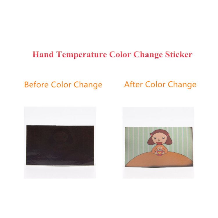 Cup Temperature Change Color Sticker Cartoon Type Fun Temperature Sticker Cold and Hot Change Color Coffee Cup Sticker