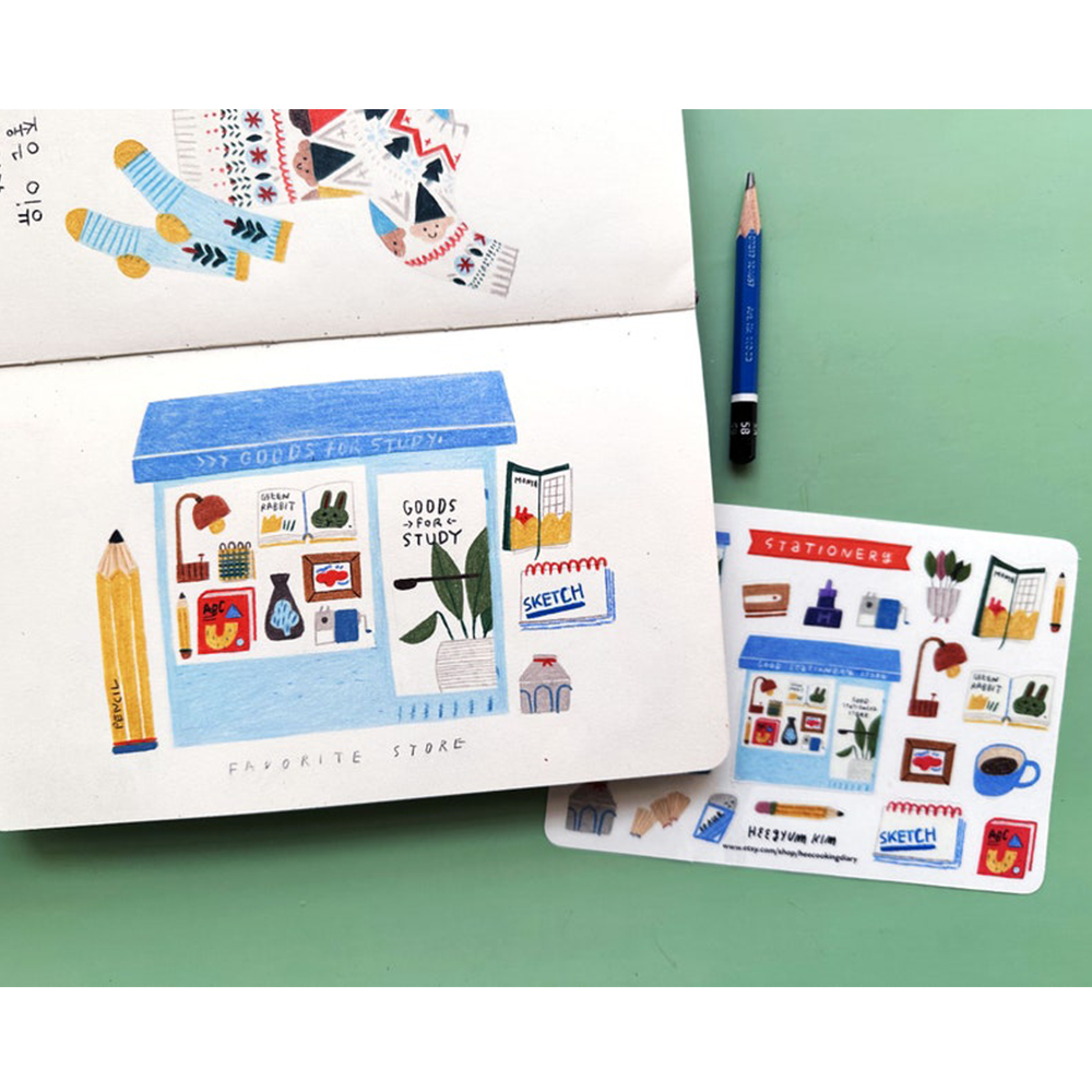 DIY Stationary Sticker Self-Adhesive Printing Custom Vinyl Scrapbooking Decorative Sticker Sheets