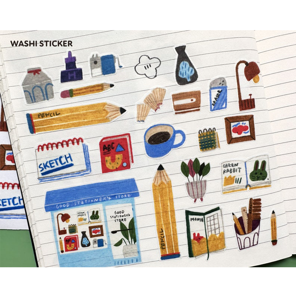 DIY Stationary Sticker Self-Adhesive Printing Custom Vinyl Scrapbooking Decorative Sticker Sheets