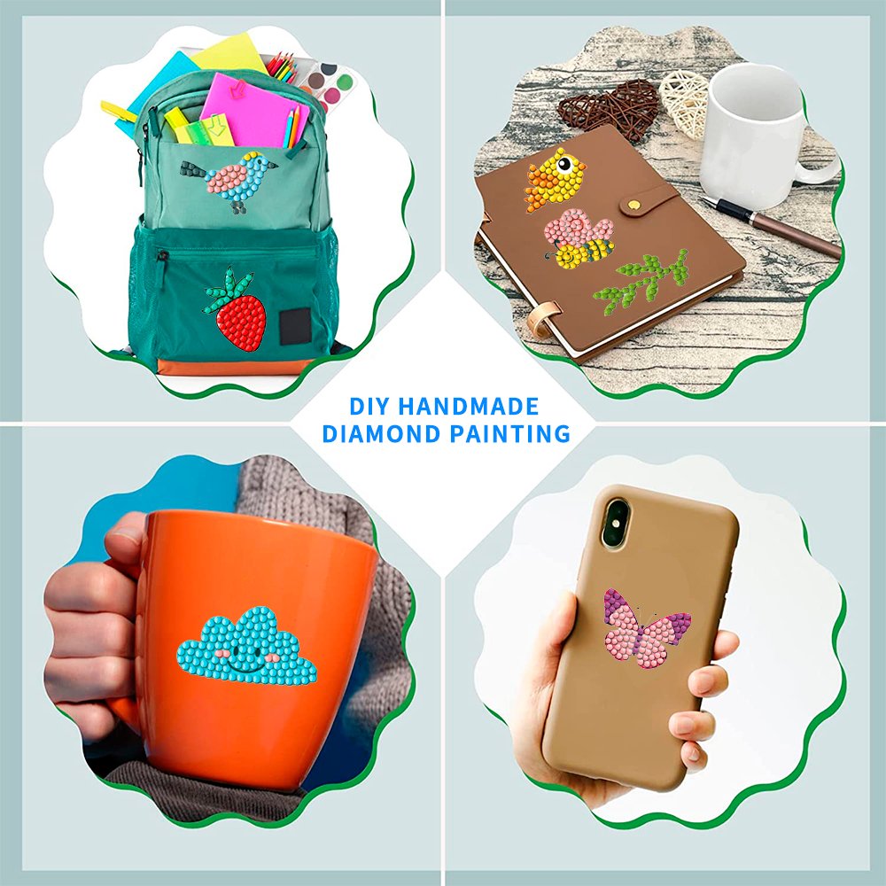Hot selling Cute Cartoon Pattern Diamond Handmade Gemstone DIY Painting Customizable Diamond Stickers