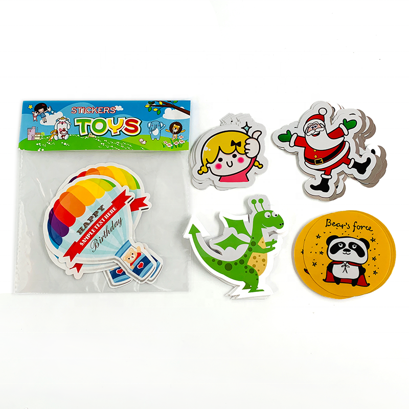 Custom Christmas Logo Printing Planner Sticker Holiday Die Cut Cartoon Laptop Stickers Pack For Kids
