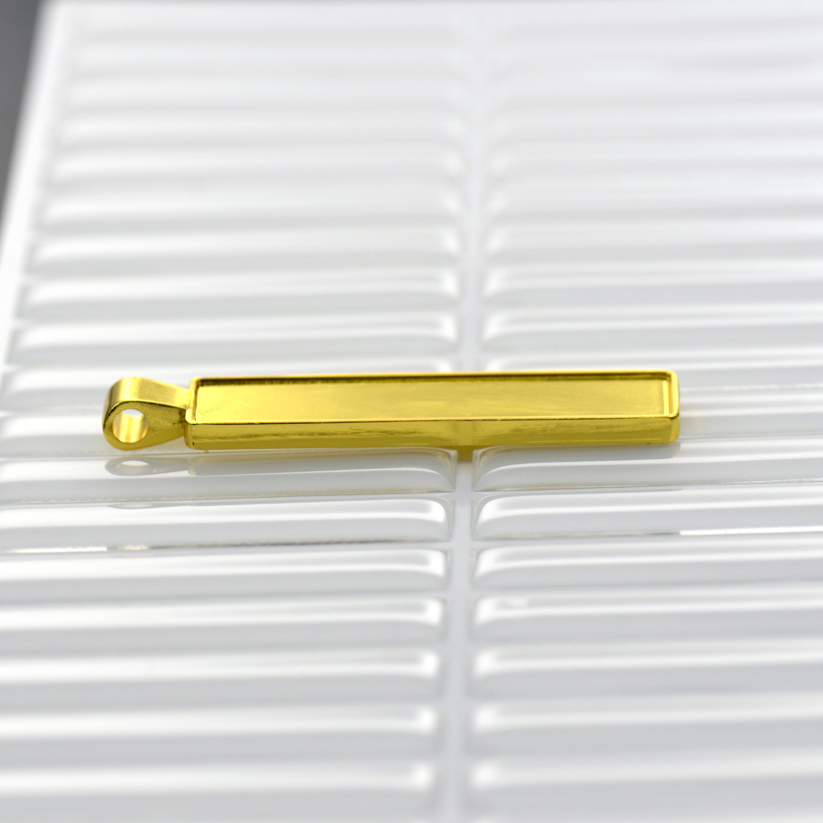 51.5mm x 11mm Rectangle Blank Epoxy Domed Stickers For Number Plates Keychains