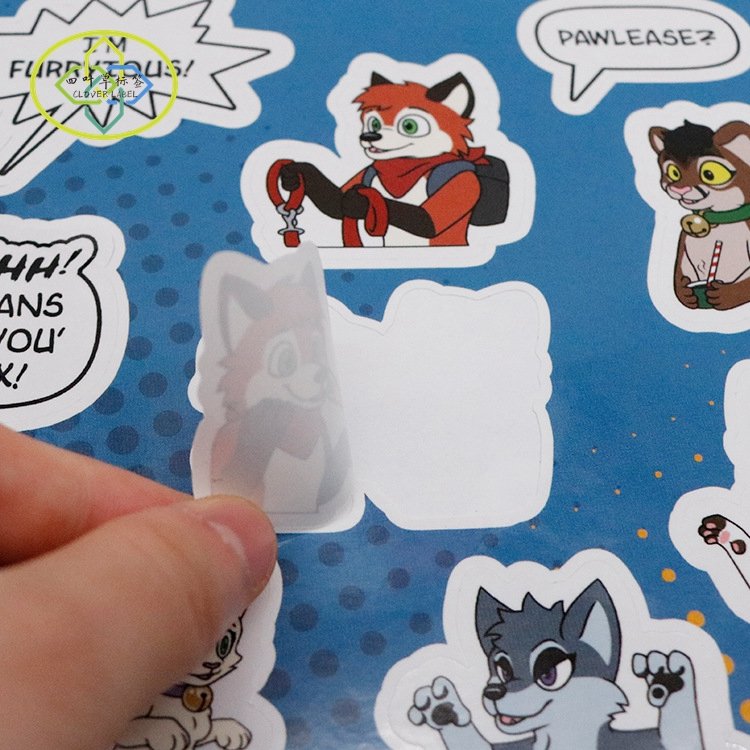 Custom Cute Sticker Printing Adhesive Cartoon Label Sticker Sheet