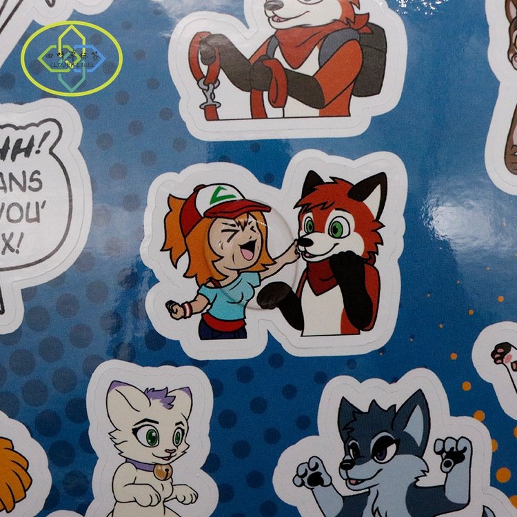 Custom Cute Sticker Printing Adhesive Cartoon Label Sticker Sheet