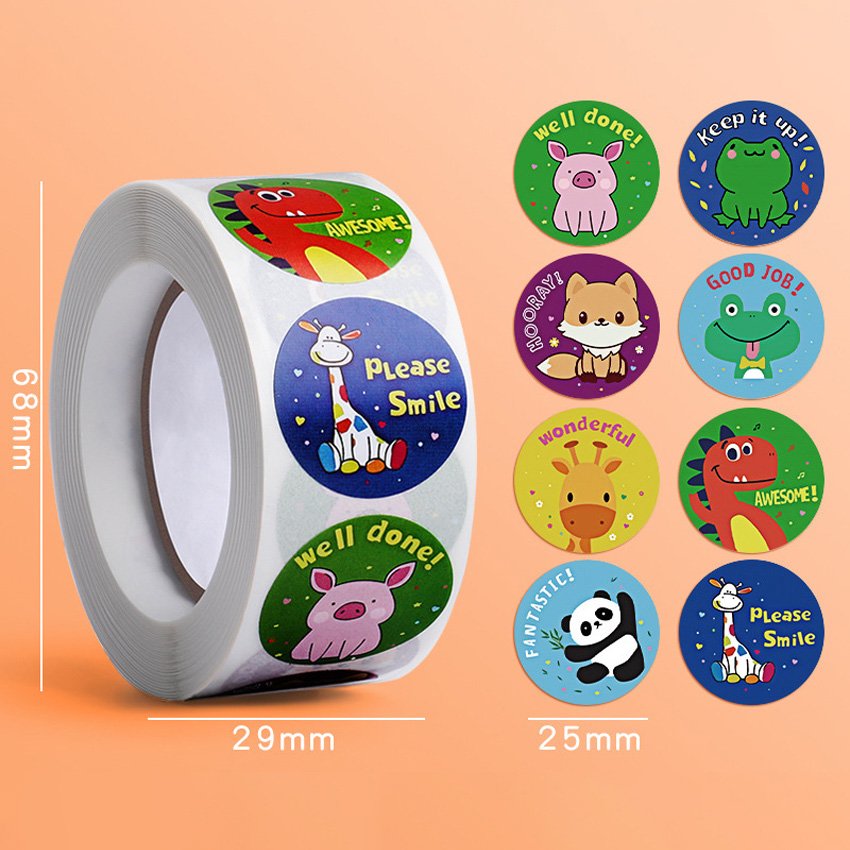 Logo Stickers For Packaging Cartoon Stickers For Kids Custom Die Cut Sticker