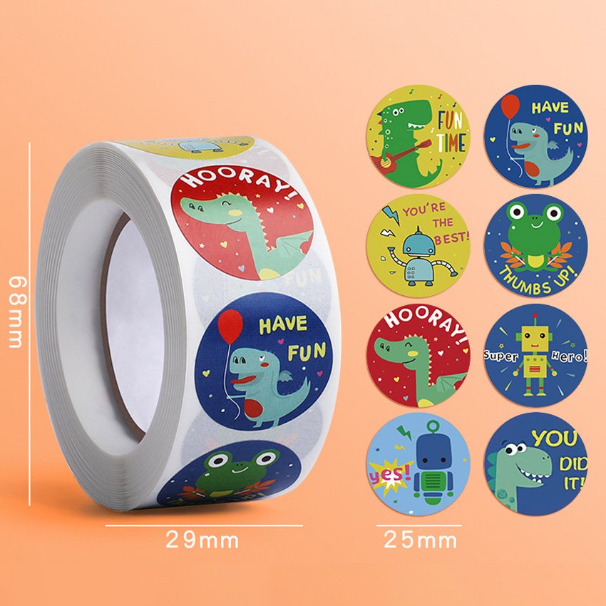 Logo Stickers For Packaging Cartoon Stickers For Kids Custom Die Cut Sticker