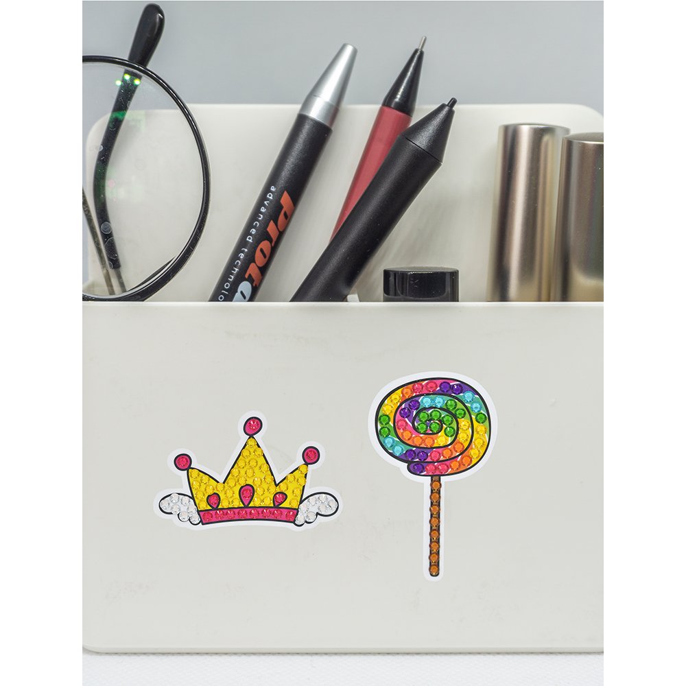 Crystal Rainbow Diamond Painting Stickers DIY Creative Stickers, Gemstone Art Stickers Set Suitable for Boys and Girls Aged 6-12