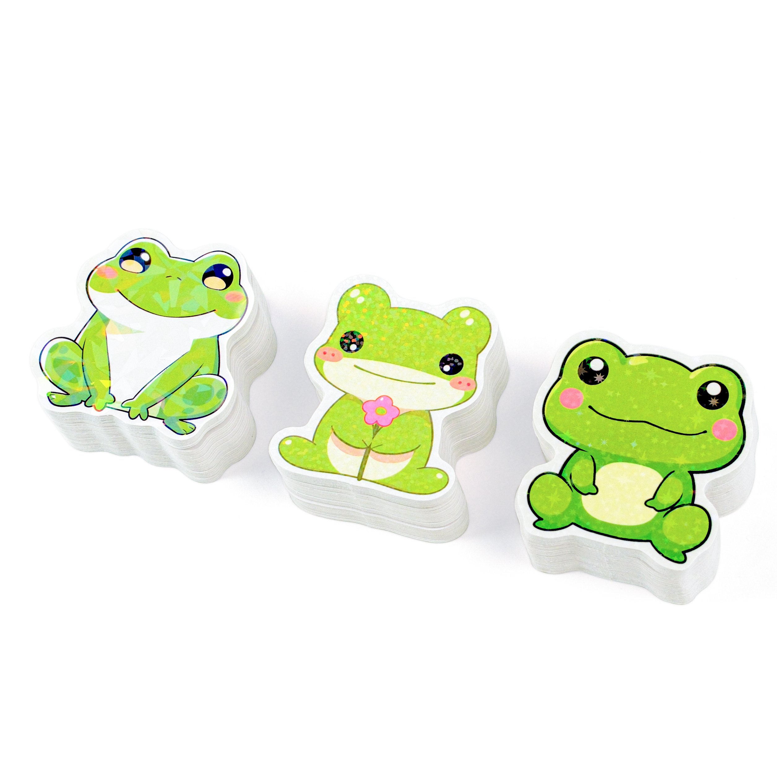 Customized Cartoon Anime Graffiti Holographic Colorful Effect Sticker Waterproof Vinyl Stationery Notebook Water Cup Decoration