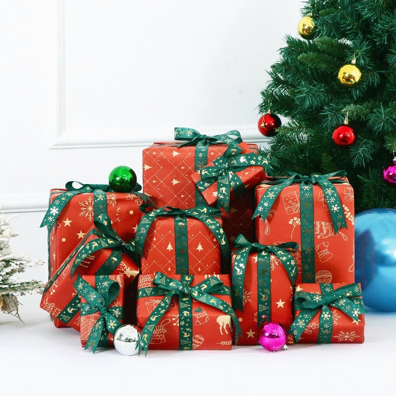 Custom brand logo color printing gift box packing wrapping paper cloth tissue paper