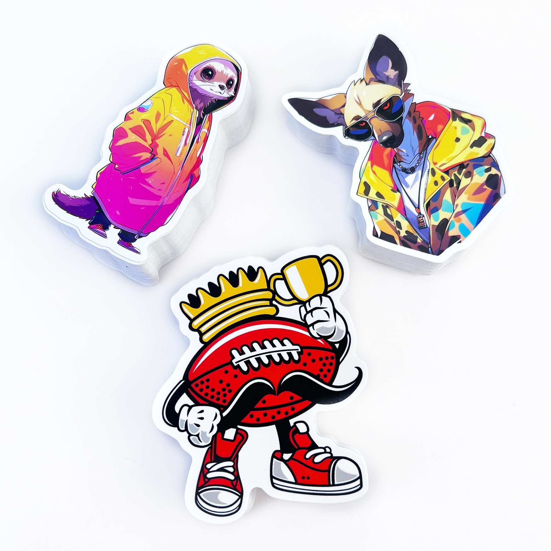 Custom Die Cut Vinyl Sticker Adhesive Waterproof PVC Logo Labels Holographic Stickers Kiss cut Sticker sheets for Kids Custom