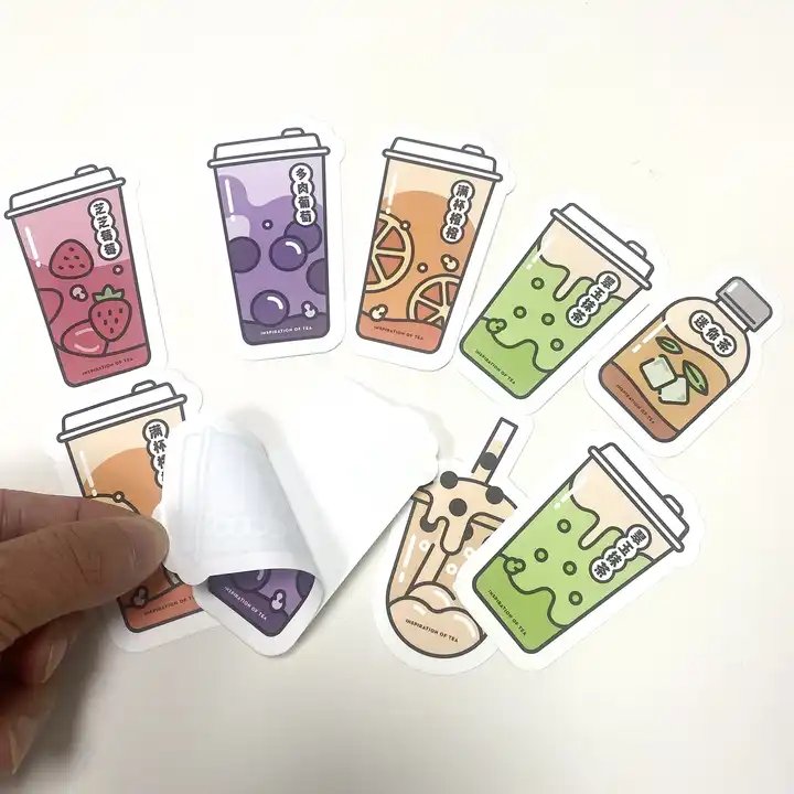 Custom cartoon waterproof sticker Custom color die-cut self-adhesive sticker