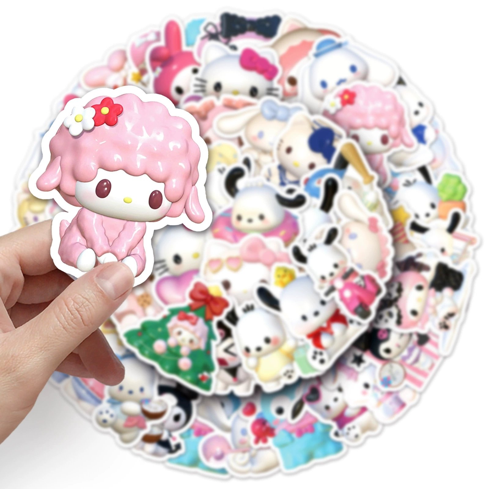 Each pack of 50 cuteness cartoon children's stickers 3D stickers of cartoon characters