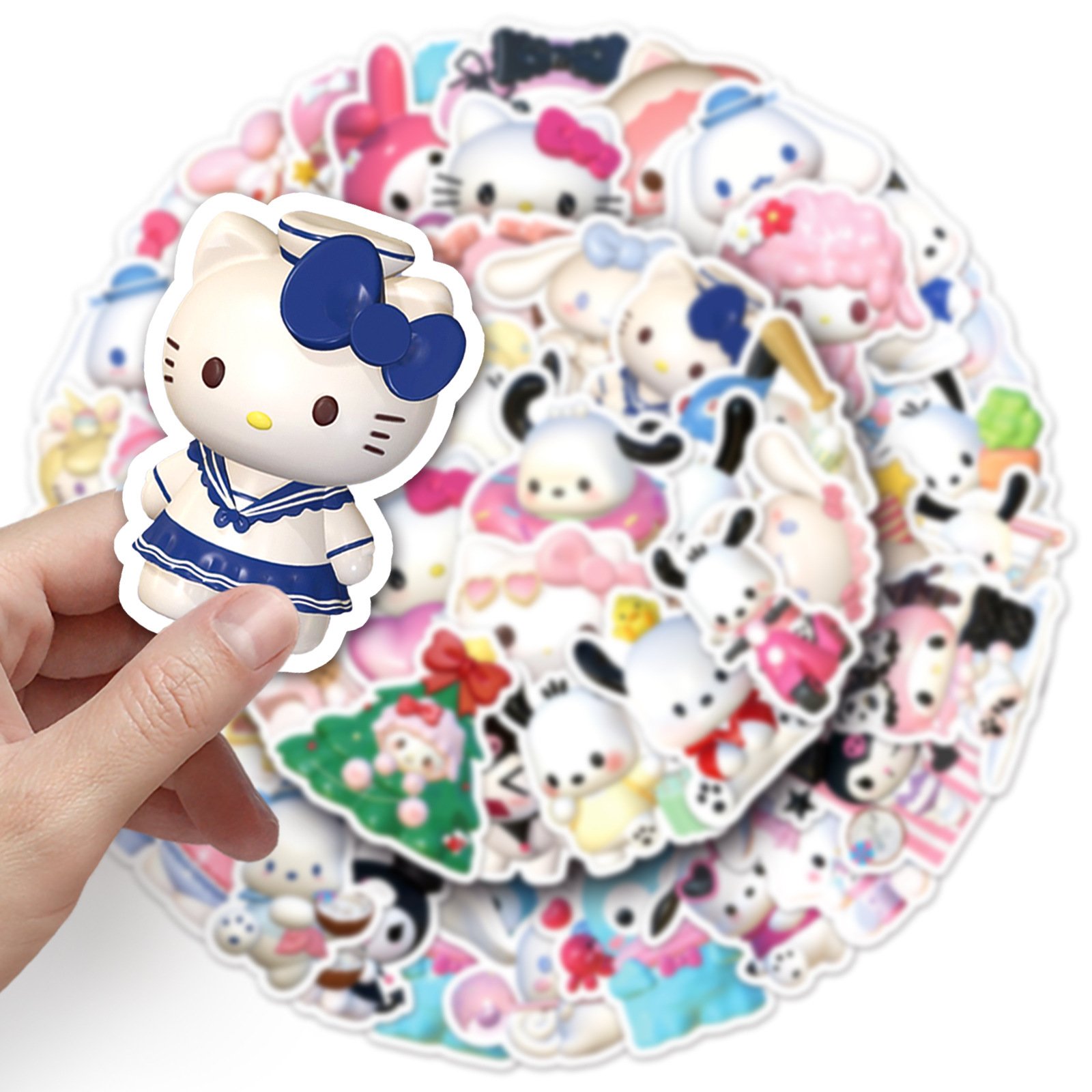 Each pack of 50 cuteness cartoon children's stickers 3D stickers of cartoon characters