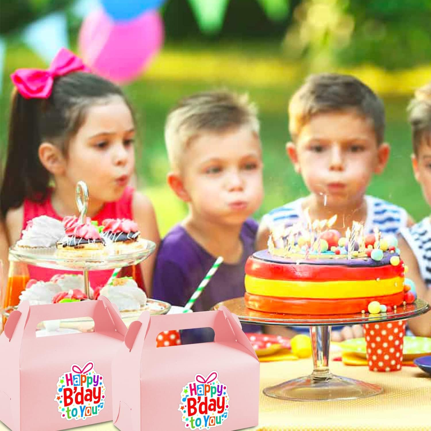 Cartoon Pink girls Children favorite Theme Party Deco packaging for Merchandise gift biscuit candy box paper