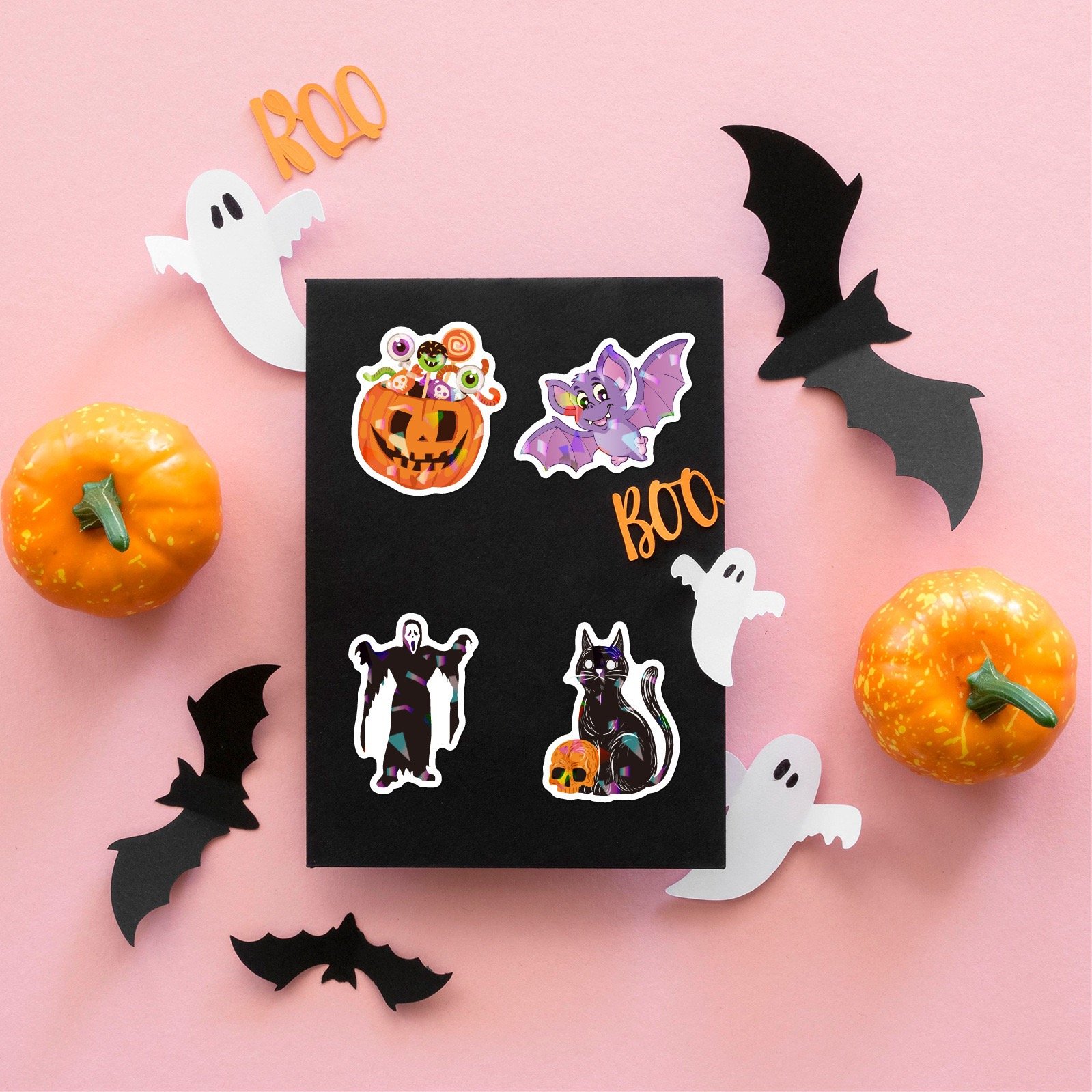 2024 New Halloween stickers Cartoon graffiti suitcase laptop decorated with Halloween stickers