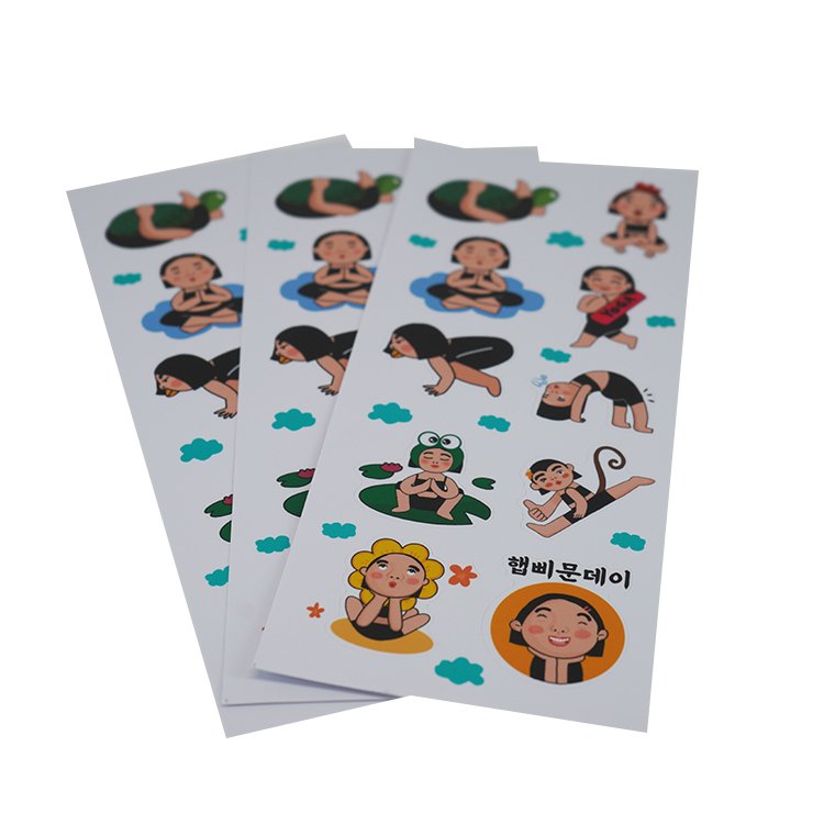 Personalized Korean Stationery Printing Kiss Cut Custom Vinyl Waterproof Clear Cartoon Deco Sticker Sheet