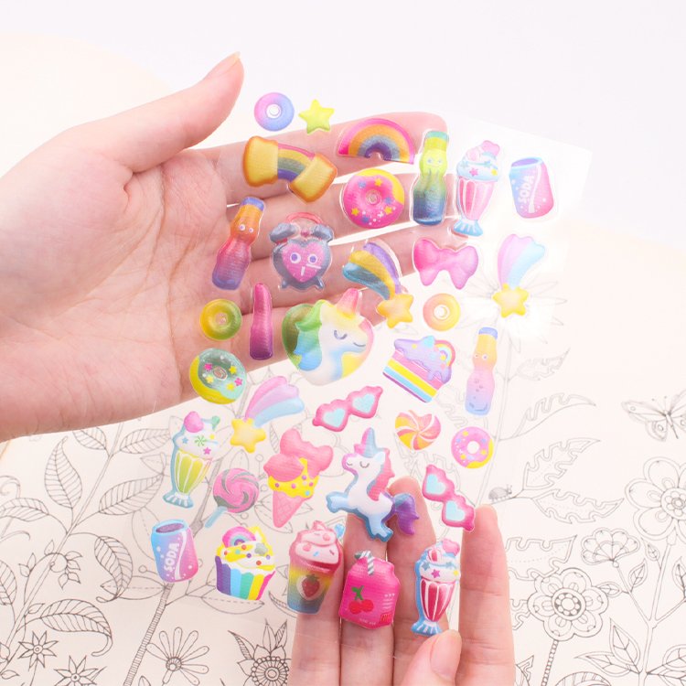 Custom Puffy Cartoon Stickers with Fairy Tale Alphabet for Storytime Fun, Bubble Stickers Music Alphabet for Melodic Fun