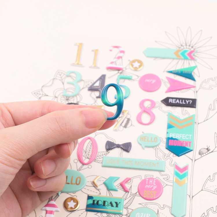 Custom Puffy Cartoon Stickers with Fairy Tale Alphabet for Storytime Fun, Bubble Stickers Music Alphabet for Melodic Fun
