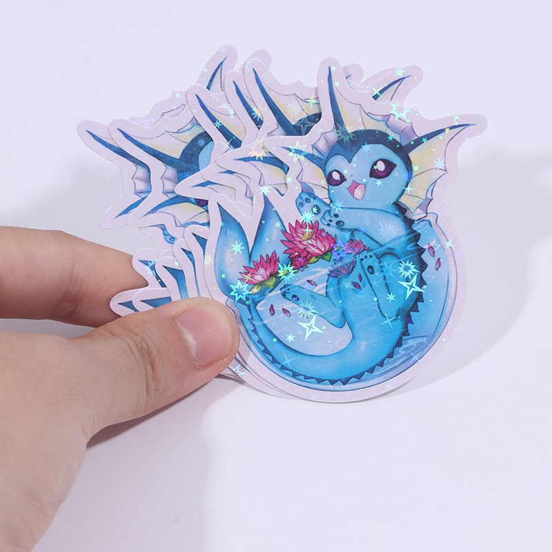 Waterproof Sticker Label Holographic Sticker Logo Custom Anime Sticker Long Lasting