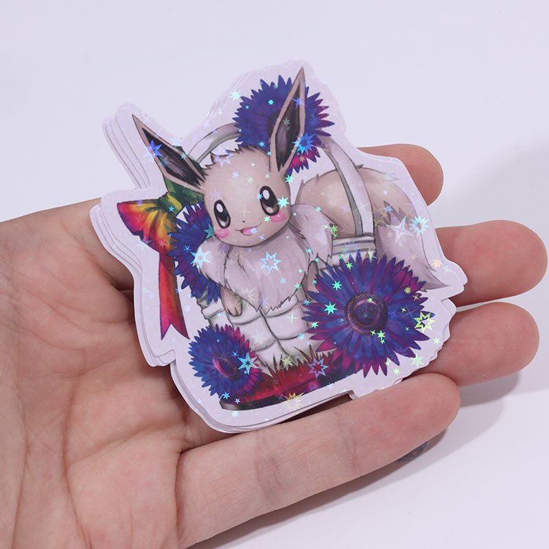 Waterproof Sticker Label Holographic Sticker Logo Custom Anime Sticker Long Lasting
