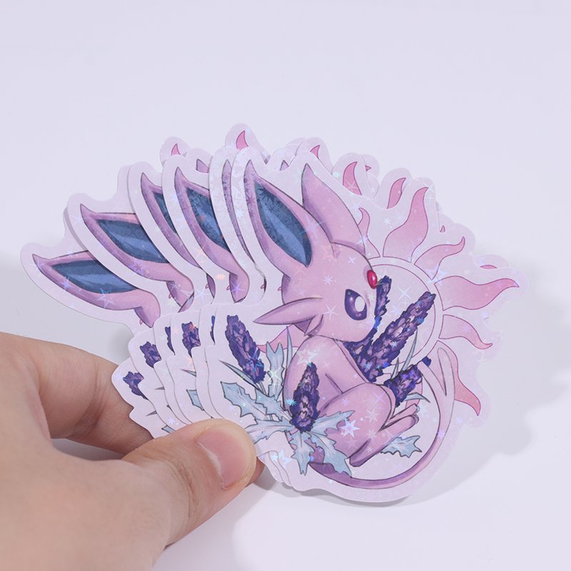Waterproof Sticker Label Holographic Sticker Logo Custom Anime Sticker Long Lasting