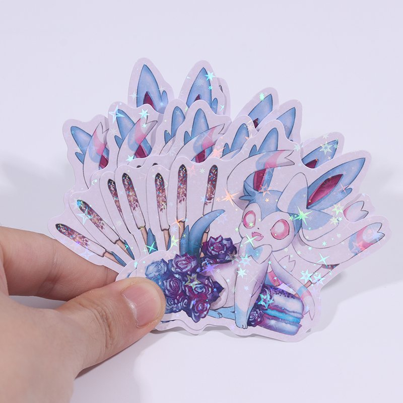 Waterproof Sticker Label Holographic Sticker Logo Custom Anime Sticker Long Lasting