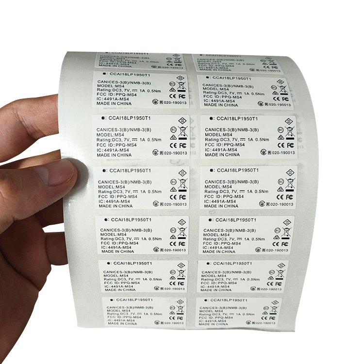 custom electronic adhesive sticker labels high quality waterproof label stickers for electronic products parameter
