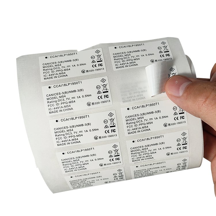 custom electronic adhesive sticker labels high quality waterproof label stickers for electronic products parameter