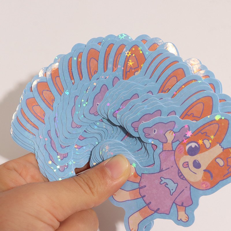 Wholesale Waterproof Custom Printed Logo Anime Cartoon Hologram Stickers Custom Vinyl Sticker