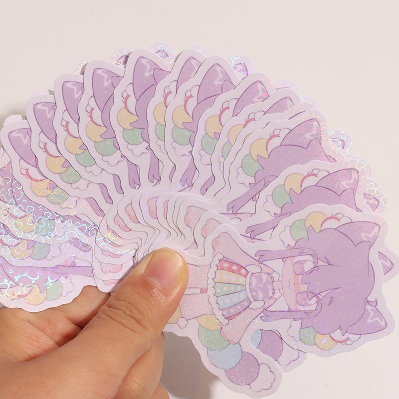 Wholesale Waterproof Custom Printed Logo Anime Cartoon Hologram Stickers Custom Vinyl Sticker