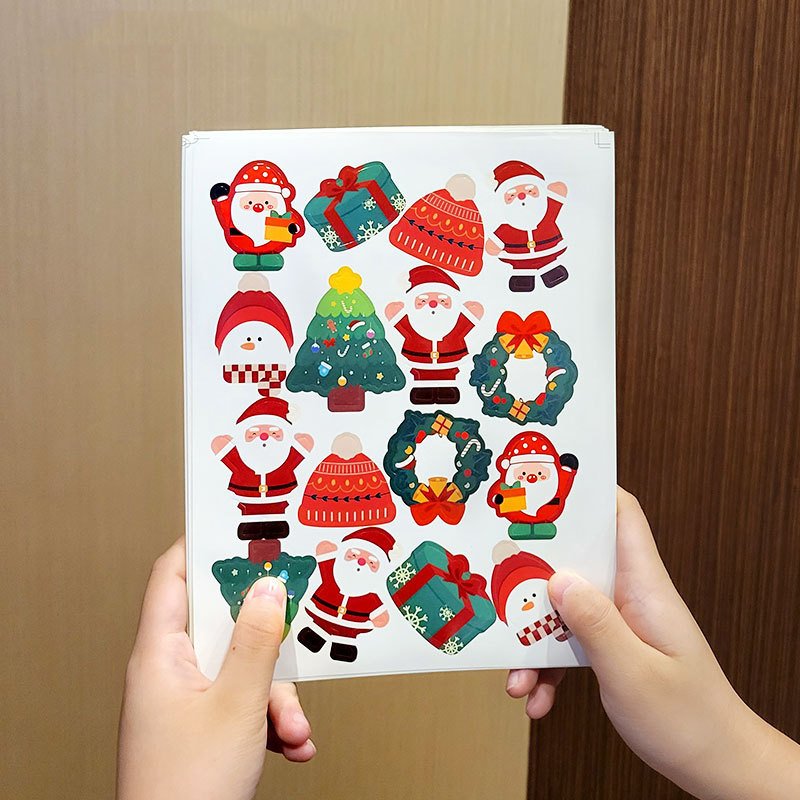 Custom Halloween Christmas Vinyl Die Cut Hologram Stickers Sheet