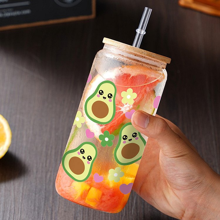 Custom Wholesale Waterproof Coffee Cup UV DTF Transfer Stickers Custom Cartoon Decorative UV DTF Wrap Transfer Stickers