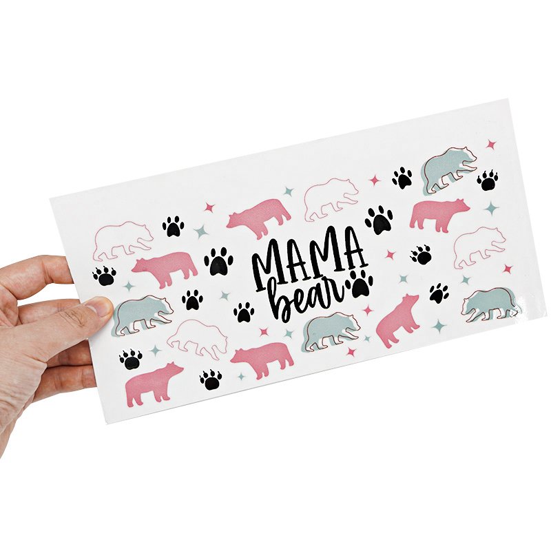 Custom Wholesale Waterproof Coffee Cup UV DTF Transfer Stickers Custom Cartoon Decorative UV DTF Wrap Transfer Stickers
