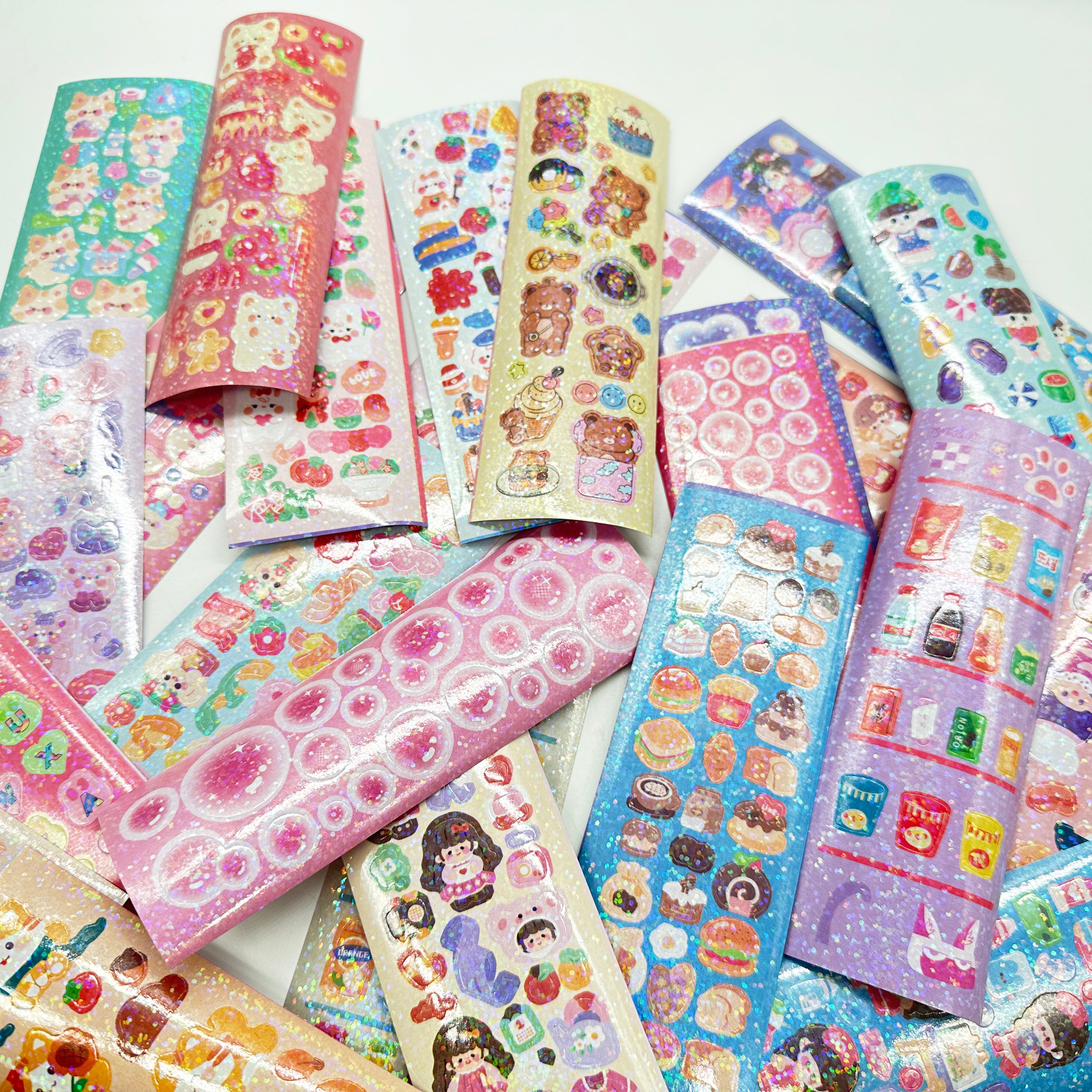 Custom High Quality Printing Korean Cartoon Cute Pattern Stickers Creative Ins Style Decorative Colorful Stickers Sheet