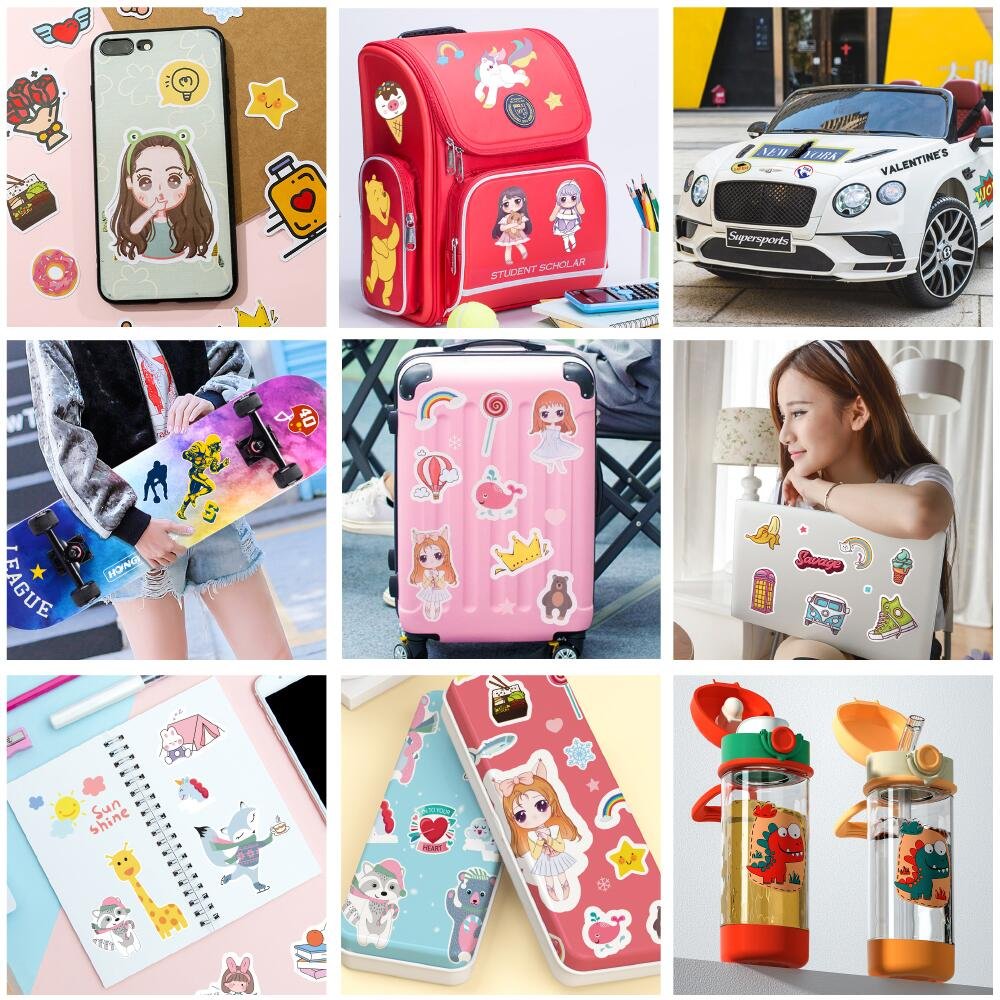 Sticker Sheet Transparent Custom Kiss Cut Clear Cartoon Anime for Kids Promotion Vinyl Adhesive Sticker Waterproof Stickers