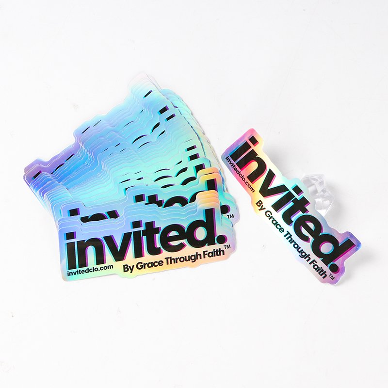 Holographic vinyl waterproof sticker paper sheet reflective cartoon paper sticker sheets pvc sticker sheet kiss cut custom print