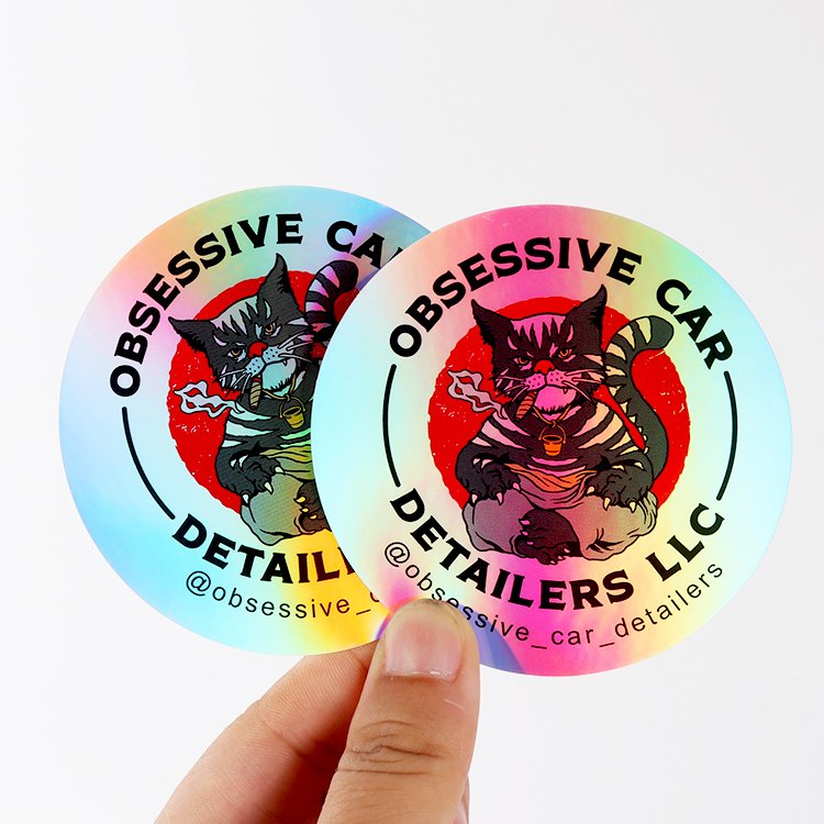 Holographic vinyl waterproof sticker paper sheet reflective cartoon paper sticker sheets pvc sticker sheet kiss cut custom print
