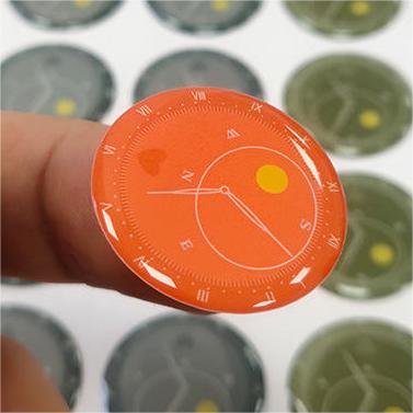Custom 3D Luminous Sticker Cartoon Waterproof Transparent Crystal Epoxy PVC Adhesive Label Sticker For Car Decoration