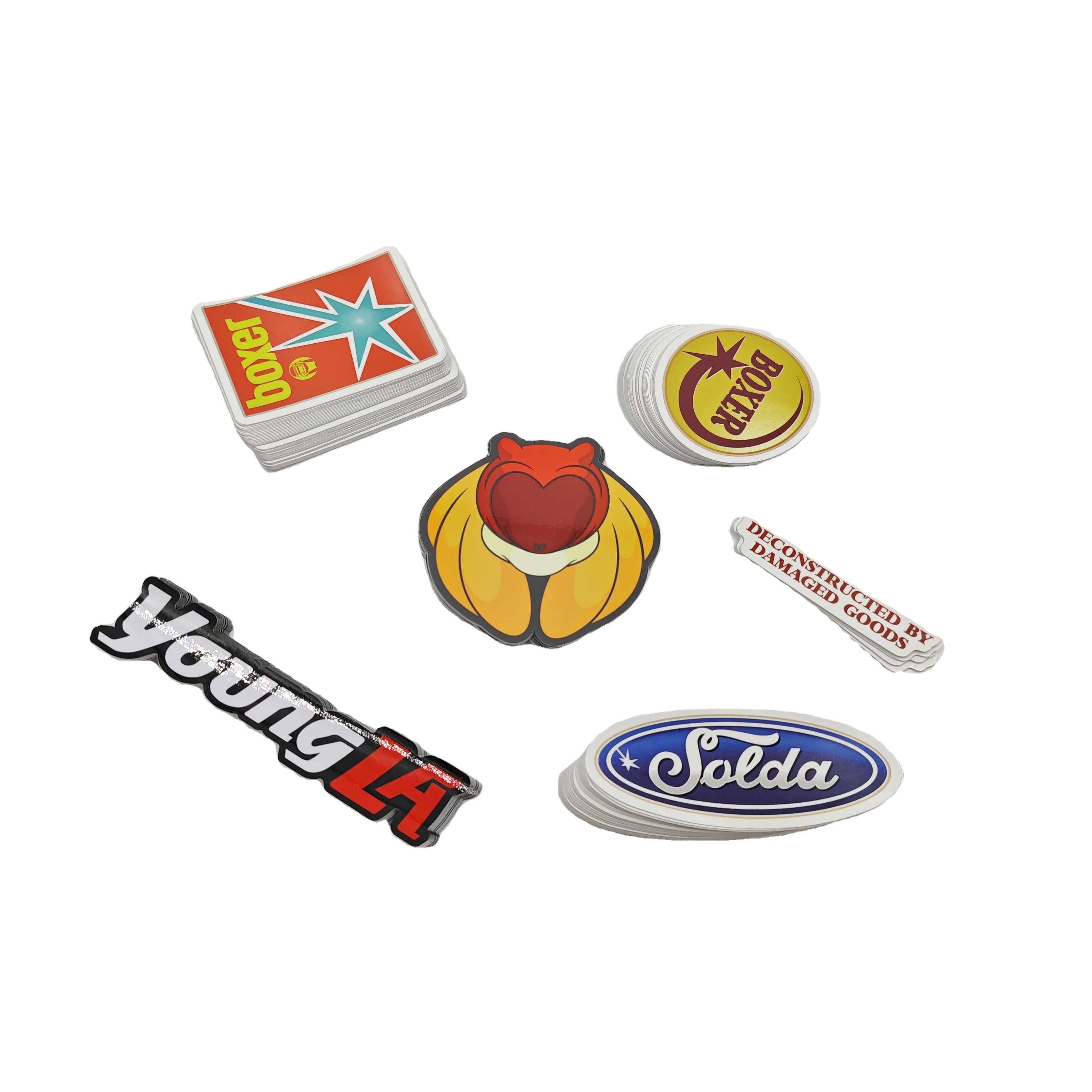 Custom Logo Die Cut Sticker Label Printing UV-Proof and Waterproof Cartoon Stickers